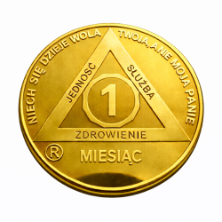 Medalion trzeźwościowy 1 miesiąc Miedź